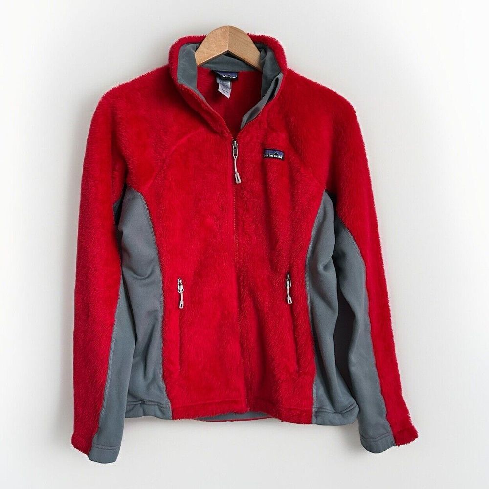 Patagonia R3 Hi-Loft Jacket 25690 Fleece Jacket Women's M Red Full Zip